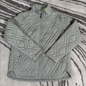 Voyager Women’s Quilted Light Gray Zip-Front Jacket